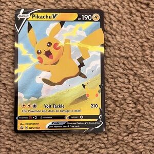 Pokemon Pikachu V Yellow Lightning Trading Card